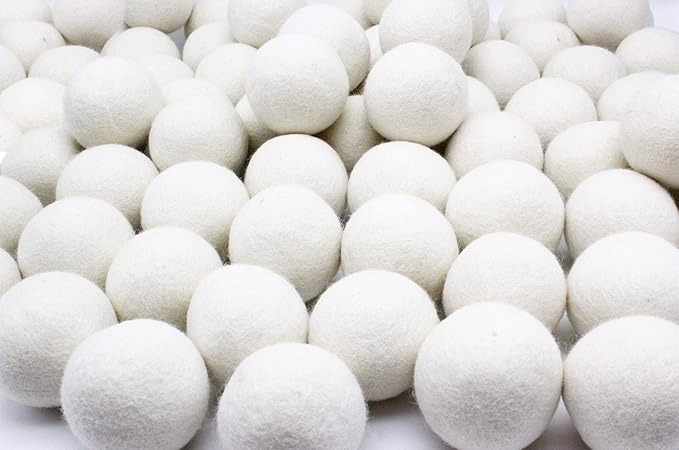 Wooland Wholesale Bulk Laundry XL Premium Wool Dryer Balls-100% New Zealand Organic Wool Natural Fabric Softener for Sensitive Skin, Babies (400 Count)