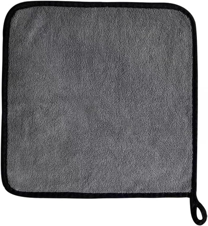 Microfiber cleaning cloth, Reusable and Lint-Free Cleaning Cloths for Car Wash, Detailing, Pet Drying, and Home Cleaning Supplies, Pack of 10 (10-Pack 11.8"" x 11.8""), Grey-yellow