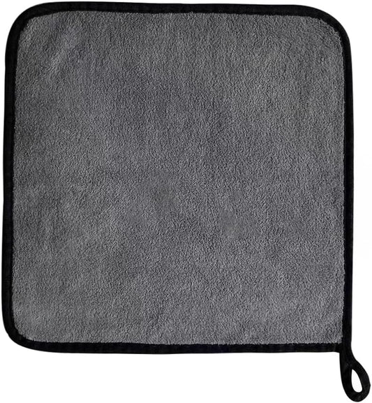 Microfiber cleaning cloth, Reusable and Lint-Free Cleaning Cloths for Car Wash, Detailing, Pet Drying, and Home Cleaning Supplies, Pack of 10 (10-Pack 11.8"" x 11.8""), Grey-yellow