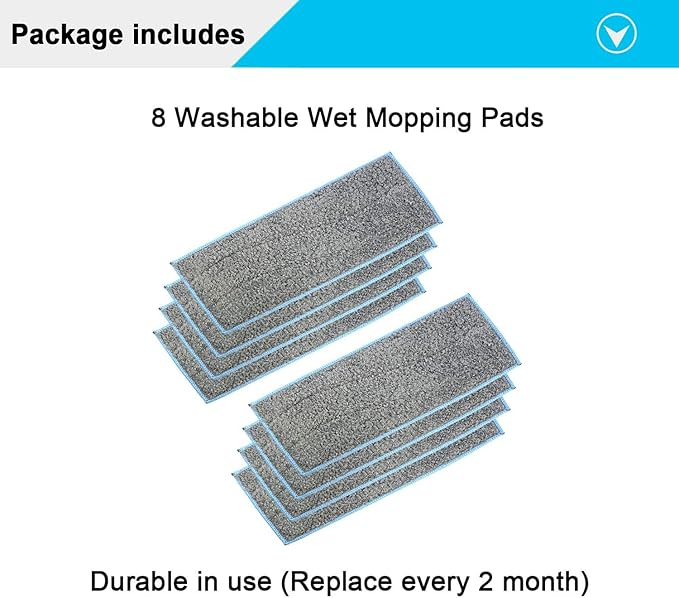 Extolife 8 Pack for Braava Jet M6 Pads - Washable and Reusable Wet Mopping Pads for iRobot Braava Jet m6 (6110) (6012) (6112) (6113) Ultimate Robot Mop