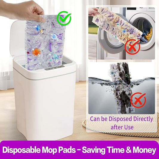 Disposable Power Mop Pads Refills Compatible with Swiffer Power Mop Pads Replacement for Swiffer Power Mop Refills Multi-Surface Power Mop Pads for Safe On All Finished Floors Cleaning,20 Pack