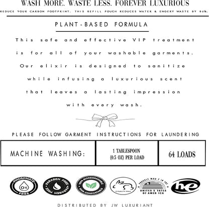 Dex La Roux Fine Laundry Detergent Elixir - Luxury Detergent-Laundry Perfume-Plant Based (32 oz Refill Pouch)