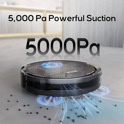 V3 Robot Vacuum and Mop Combo,Self-Charging,5000pa Strong Suction,WiFi/Alexa/App Control,3 in 1 Ultra-Slim Robotic Vacuum Cleaners for Hard Floors,Pet Hair and Low Pile Carpets