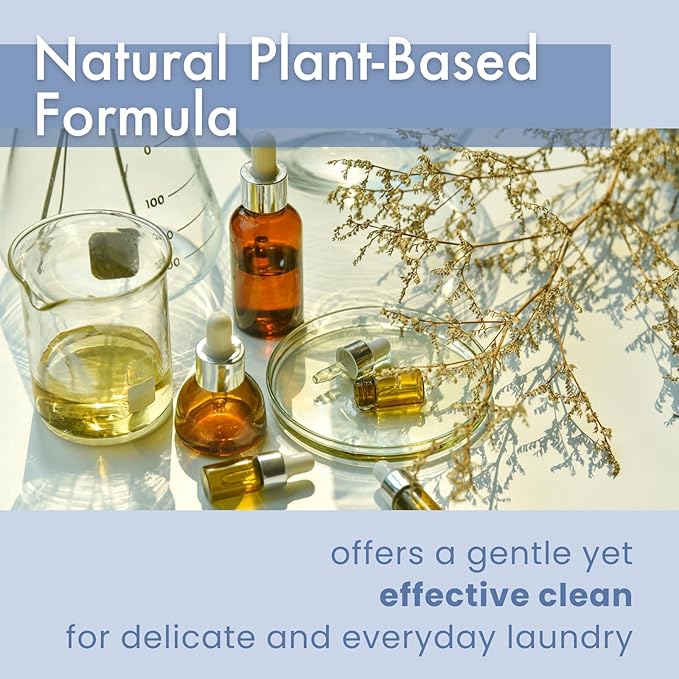 Natural Laundry Detergent Liquid for Kids, Organic Washing Detergent with Plant Extracts for Sensitive Skin, Made in Japan, LUXURY RELAX, 16.9 Fl Oz, 3EA
