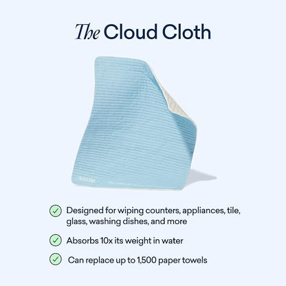 BLUELAND Cloud Cloth, 3-Pack, Reuseable Paper Towel Replacement, Natural Swedish Dish Kitchen Sponge