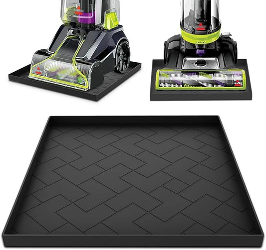 Vacuum Cleaner Silicone Mat,16''x15''x0.7'',vacuum cleaner accessories Silicone Mat Compatible with Shark,Bissell,Eureka,Dyson,Oreck, and more.Protects floors from scratches stains and water drips