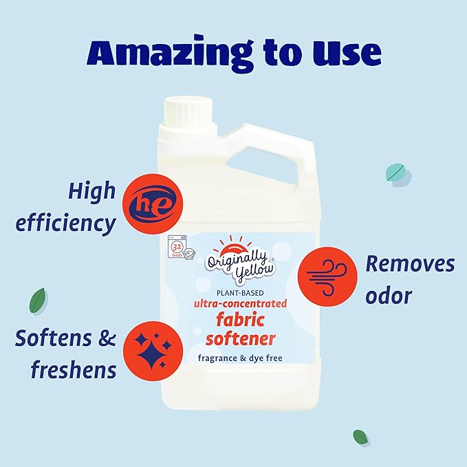 Fragrance & Dye-Free Laundry Detergent and Fabric Softener Bundle by Originally Yellow
