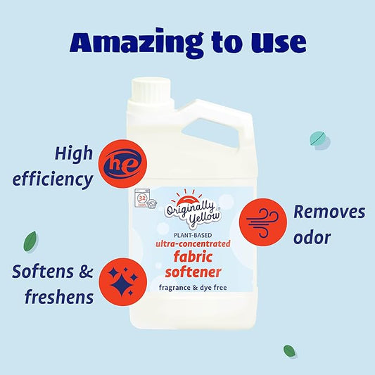 Fragrance & Dye-Free Laundry Detergent and Fabric Softener Bundle by Originally Yellow