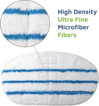 8 Pack Steam Mop Pads for PurSteam ThermaPro 10-in-1 Steam Mop Washable Reusable Pads by Flammi