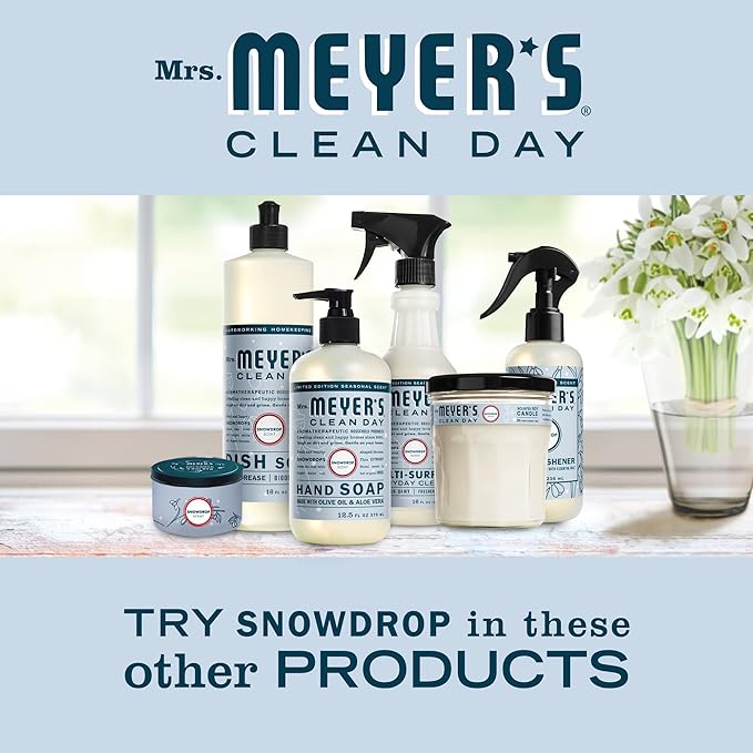 MRS. MEYER'S CLEAN DAY Variety, 1 Mrs. Meyer's Liquid Hand Soap, Snow Drop, 12.5 OZ, 1 Mrs. Meyer's Liquid Dish Soap, Snow Drop, 16 OZ, 1 CT