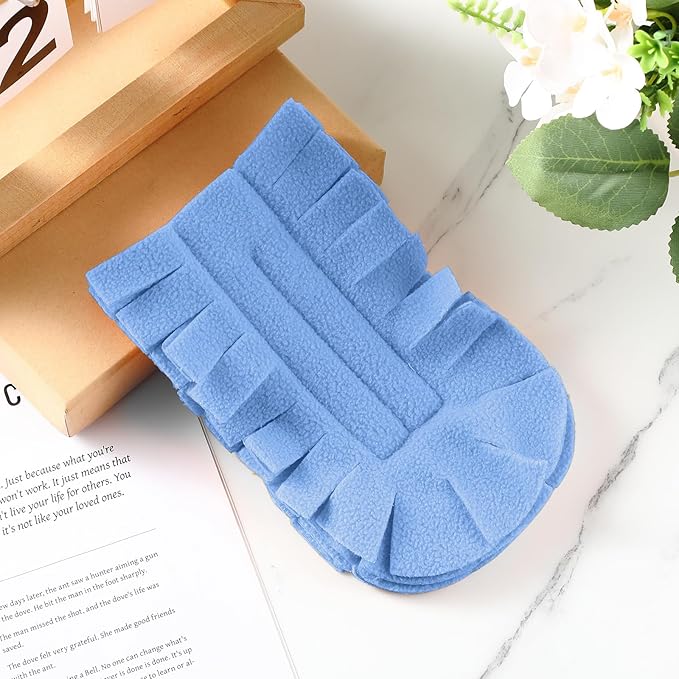 Zubebe 12 Pcs Heavy Duty Duster Refill Reusable Fleece Duster Refills Multi Surface Washable Cleaning Pads for Home, Blinds, Fans, Corners, Furniture (Blue)