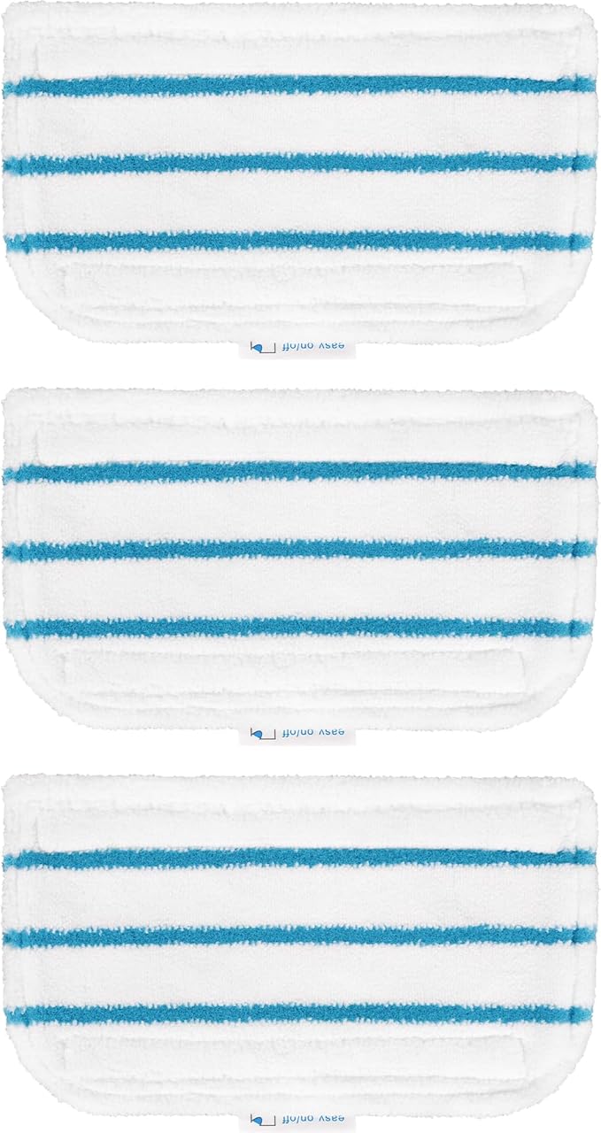 BlueStars [Upgraded] Steam Mop Pads Replacement Compatible with Black and Decker Steam Mop SM1600, SM1610, SM1620, HSMC1321, HSMC1321APB, HSMC1361SGP, BDH1855SM, BDH1760SM, SMP20 - Pack of 3