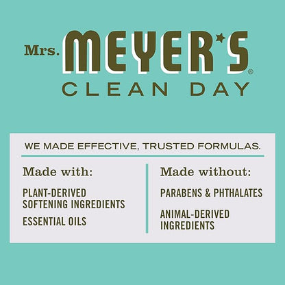 MRS. MEYER'S CLEAN DAY Liquid Fabric Softener, Infused with Essential Oils, Paraben Free, Basil, 32 oz (32 Loads)