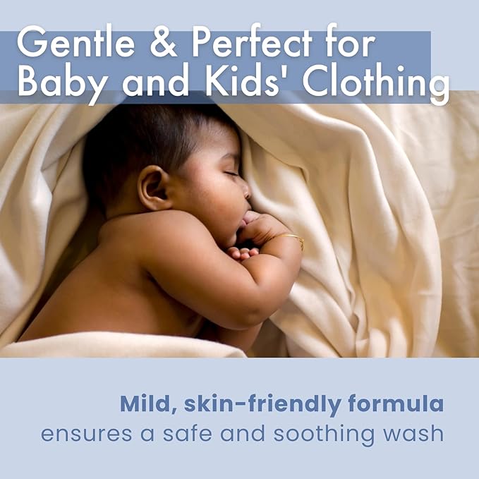 Natural Laundry Detergent Liquid for Kids, Organic Washing Detergent with Plant Extracts for Sensitive Skin, Made in Japan, LUXURY RELAX, 16.9 Fl Oz, 3EA