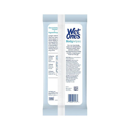 Wet Ones Body Wipes, Clean Scent Body Cleansing Wipes | Travel Size Wipes | 28 ct. (6 pack)