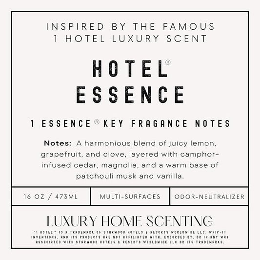 Hotel Essence Cleaner: Plant-Based Multi-Surface Cleaner & Odor Neutralizer, 16 oz, Leather, Cardamom, Lemon, Sandalwood, Cedarwood, Cinnamon, Vetiver, Amber, Musk, Iris, 16 Fl Oz (2)