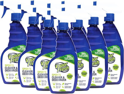 Sports Cleaner and Deodorizer - Sports Gear Odor Eliminator, Boxing Glove Deodorizer, Gym Equipment Spray, Natural and Plant Based, 16 Fl Oz (12-Pack)