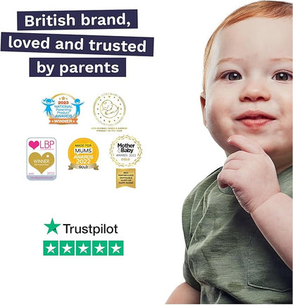 Pura Flushable Toddler Wipes 1 x 60 Wipes, 100% Plastic Free, 99% Water, Hypoallergenic & Fragrance Free, Totally Chlorine Free, Kids Toilet Wipes, Sensitive Skin