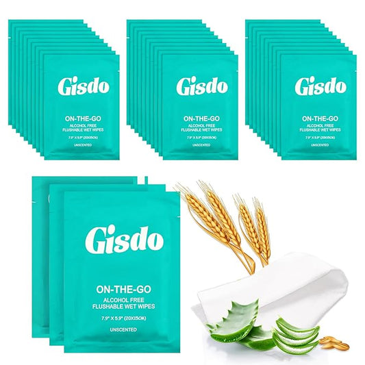 50 Pcs Wet Wipes, Fragrance Free, Plant Based, Aloe Vera for Butt, Hands, Face Cleaning, Sufficient Quantity, Individual Wrapped, Portable Size, Ideal for Daily Use