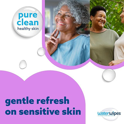 WaterWipes Adult Care Sensitive Body & Intimate Hygiene Wipes, 30 Wipes (1 Pack), Extra Large Textured, 99.9% Water-Based, For Everyday Personal Uses
