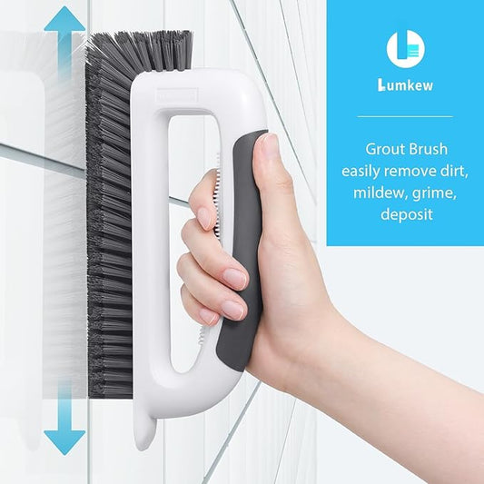 Grout Cleaning Brush, V Shape Stiff Grout Cleaner Brush for Floors Tile Grout Scrubber Bathroom Shower Corner, 1 Pcs