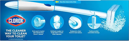 Clorox Toilet Wand Toilet Cleaning Kit, ToiletWand, Caddy and 6 Refills (Pack May Vary)