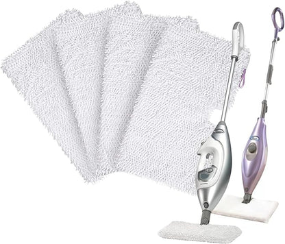 4 Pack Microfiber Steam Pocket Mop Pads Compatible for Shark Rectangle Mop Head S3500 Series,S3501,S3601,S3550,S3901,S3801,SE450,S3801CO, S3601D,SE450, Model # P119W,Machine Washable