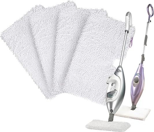 4 Pack Microfiber Steam Pocket Mop Pads Compatible for Shark Rectangle Mop Head S3500 Series,S3501,S3601,S3550,S3901,S3801,SE450,S3801CO, S3601D,SE450, Model # P119W,Machine Washable