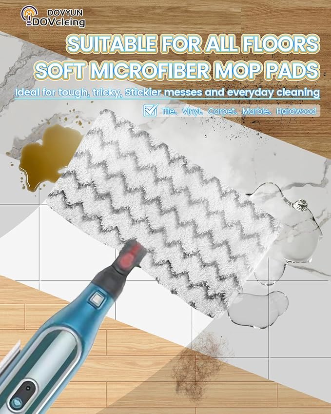 2 Pack Steam Mop Replacement Pads Fit for Shark Lift-Away & Genius Steam Mop S3973 S3973D 3973WM S5001 S5002Q S5003A S5003D S5003CO S5004 S6001W S6001WM S6002 S6002C S6003D S6003W