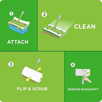 Swiffer Sweeper Wet Mopping Pad Refills for Floor Mop Open Window Fresh Scent 12 Count(Pack of 6)