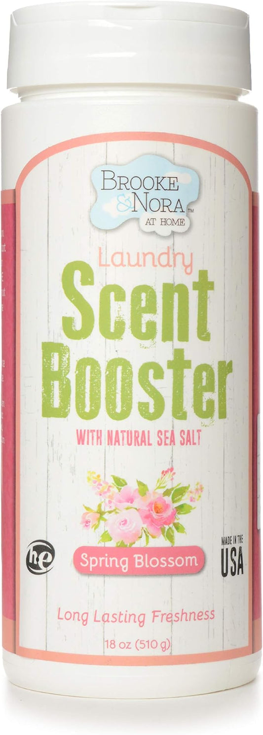 B&N All Natural Brooke & Nora at Home Laundry Scent Booster Made with Natural Sea Salt, Spring Blossom, 18 Ounce