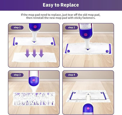 18 Pack Disposable Mopping Pads Refills for Swiffer PowerMop, Replacement with Power Mop Refills Power Mop Pads, Spray PowerMop Mopping Pad Refills for Floor Cleaning