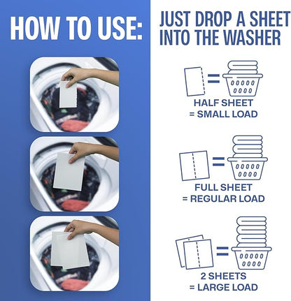 Fabric Softener Sheets for Washer – Eco-Friendly Laundry Softener Sheets for Washing Machines, Scented (200 loads)