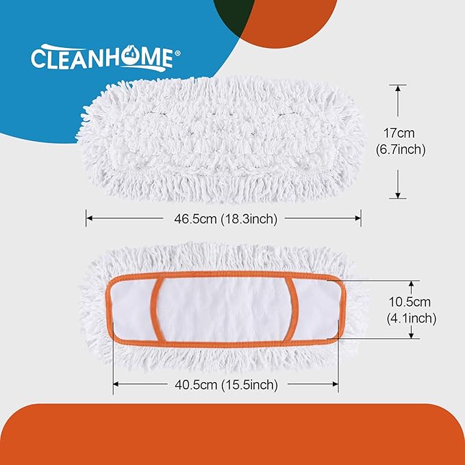 Full Polyester Microfiber Replacement Mop Pads (Fit CLEANHOME Dust Mop : B0CYGYR9HR)