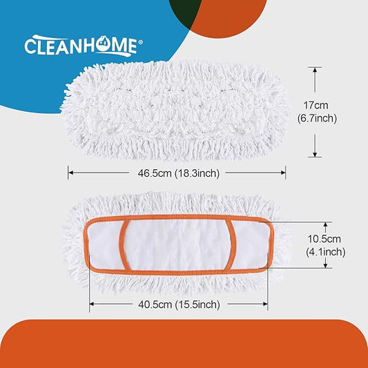 Full Polyester Microfiber Replacement Mop Pads (Fit CLEANHOME Dust Mop : B0CYGYR9HR)