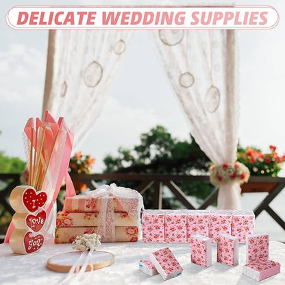 100 Packs Tissue Packs Floral Travel Tissues Packs Pocket Facial Tissues Soft Mini Small Tissues Travel Size Bulk 3 Ply Tissue Packs for Wedding Holiday Spring Picnic Party, 7 Sheets Each Pack