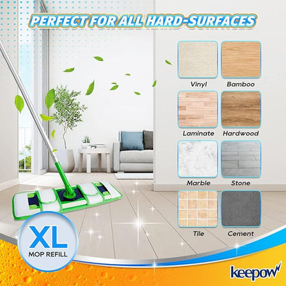 6 Pack Wet Pads Refill for Swiffer, XL Dry Sweeping Cloths, Reusable Mop Pads for Swiffer