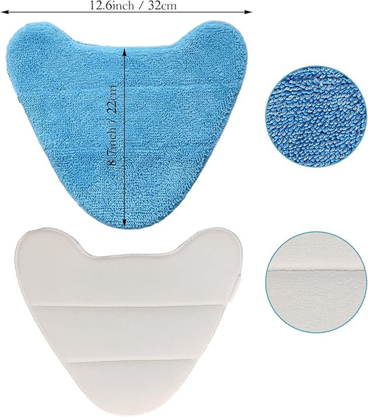 3 Pack Reusable Replacement Refills Steam Mop Pads Compatible with Hoover WH01100 WH20200, Microfiber Washable Cleaning Pads Fits for Vax S2 S2C S3 S3S, 12.6×8.7Inch