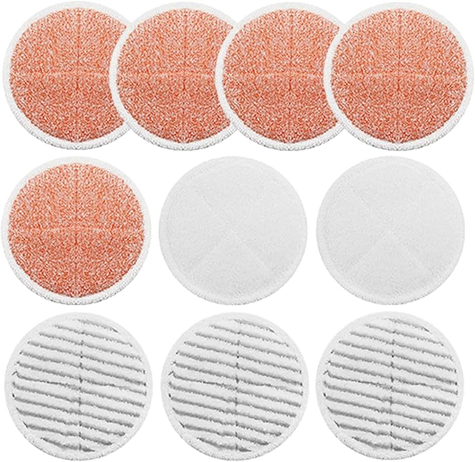Replacement Pads for Bissell Spinwave Mop: 10 Pack Spin Mop Scrub Pads Compatible with Bissell Spinwave 23157 2124 20393 2039a 20399 2039w 23159 Powered Hard Floor Mop, Spin Mop Cleaner Scrubber Pads