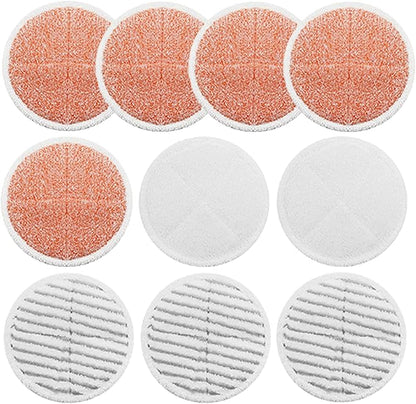 Replacement Pads for Bissell Spinwave Mop: 10 Pack Spin Mop Scrub Pads Compatible with Bissell Spinwave 23157 2124 20393 2039a 20399 2039w 23159 Powered Hard Floor Mop, Spin Mop Cleaner Scrubber Pads