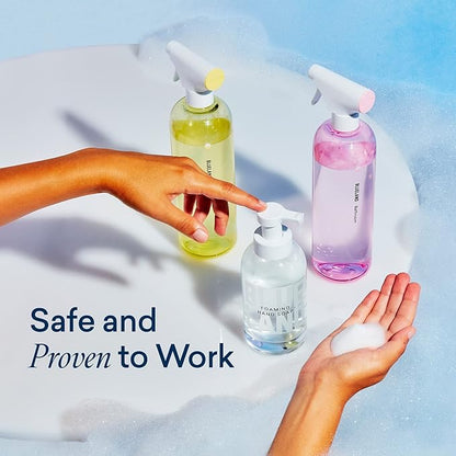 BLUELAND Clean Home Kit, 3 Reusable Bottles with 3 Tablets, Makes 1 Bottle Each of Foaming Hand Soap, Multi-surface Cleaner, Bathroom Cleaner