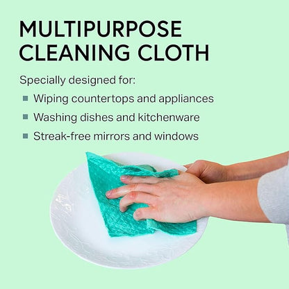 Swedish Wholesale Swedish DishCloths for Kitchen- 10 Pack Reusable Paper Towels Washable - Eco Friendly Cellulose Sponge Microfiber Dish Cloths - Kitchen Essentials - Purple