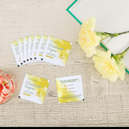 200 Pcs Deodorant Wipes Individually Wrapped Mini Deodorant Travel Size Wet Armpit Wipes Travel Deodorants Bulk for Women Men Homeless Personal Cleansing Wipe Butt Hands Face Underarm Sports(Lemon)