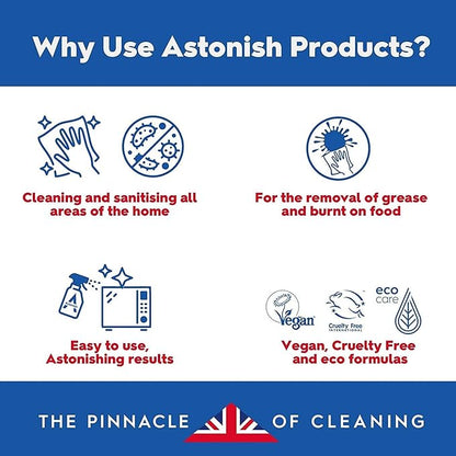 Astonish Specialist Oven & Grill Cleaner & Sponge, 250g – Powerful Degreasing Paste with Orange Oil, Restores Shine Without Harsh Chemicals – For Ovens, Grills, Racks & Toughened Glass