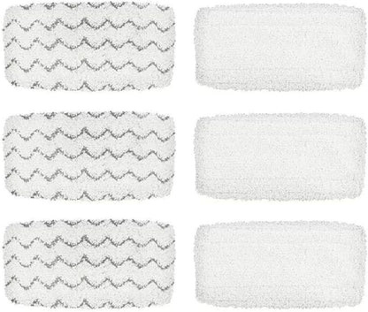 BettaWell Steam Mop Refill Pads Compatible with Bissell 1252 1606670 1543 1652 1132M 1530 11326 Symphony Hard Floor Vacuum Steam Cleaner Series (Pack of 6)