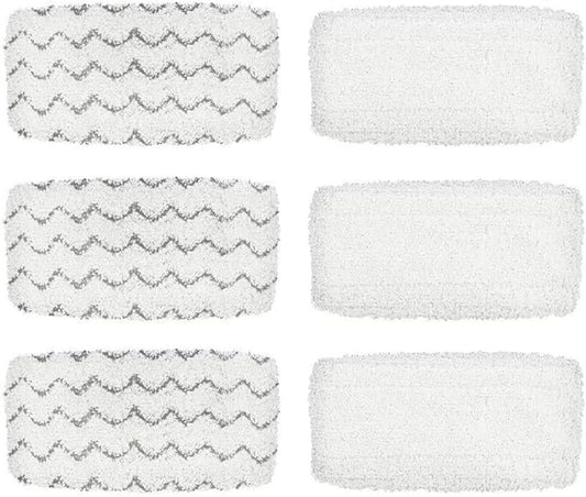 BettaWell Steam Mop Refill Pads Compatible with Bissell 1252 1606670 1543 1652 1132M 1530 11326 Symphony Hard Floor Vacuum Steam Cleaner Series (Pack of 6)