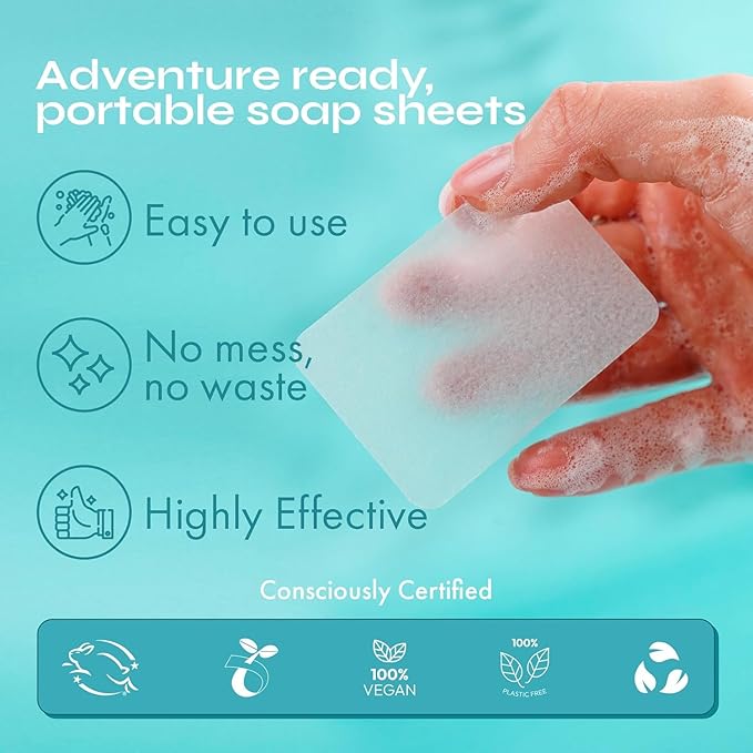 FOMIN Acidified Deodorant Wipes For Women & Men - 45 Count - Fragrance Free – Antibacterial Paper Soap Sheets for Hand Washing - (300 Sheets)