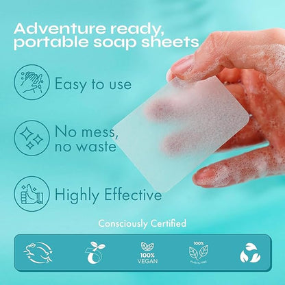 FOMIN Acidified Deodorant Wipes For Women & Men - 45 Count - Fragrance Free – Antibacterial Paper Soap Sheets for Hand Washing - (300 Sheets)
