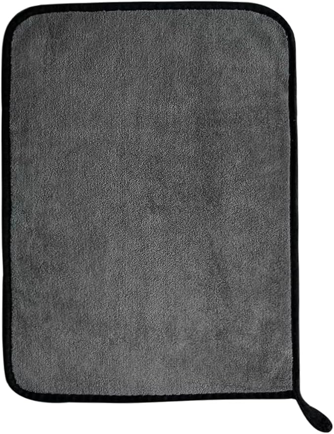 Microfiber Cleaning Cloth, Reusable and Lint-Free Cleaning Cloths for Car Wash, Detailing, Pet Drying, and Home Cleaning Supplies, Pack of 10 (10-Pack 11.8"" x 15.7""), Grey-yellow