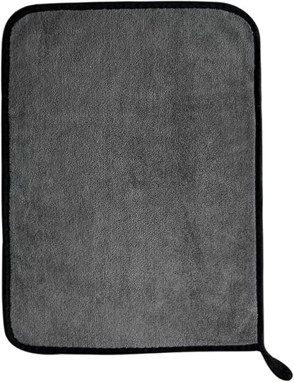 Microfiber Cleaning Cloth, Reusable and Lint-Free Cleaning Cloths for Car Wash, Detailing, Pet Drying, and Home Cleaning Supplies, Pack of 10 (10-Pack 11.8"" x 15.7""), Grey-yellow